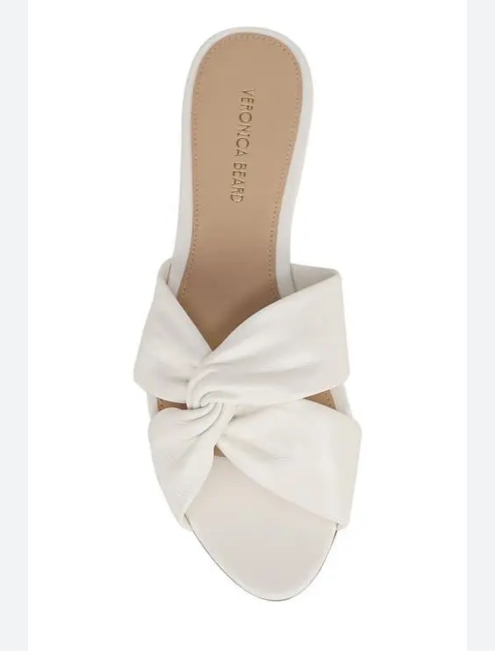 Veronica Beard Size 8 White Knotted Seraphina Slide Sandal